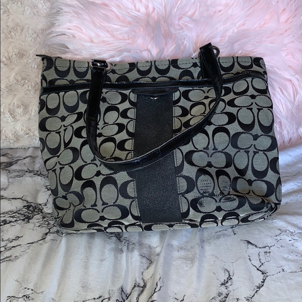 Black/tan Coach Purse